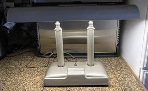 Vintage Mid Century Modern MCM Lamp Art Deco Industrial Desk Table Chrome Color - Picture 1 of 11