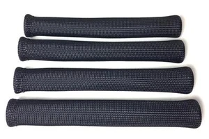 BLACK 1200° SPARK PLUG WIRE BOOTS 4pcs HEAT SHIELD PROTECTOR SLEEVE - Picture 1 of 2