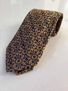 Charles Tyrwhitt Men's Necktie 100% Silk Tie Designer Navy Blue Floral 62x3.5 - Picture 1 of 4