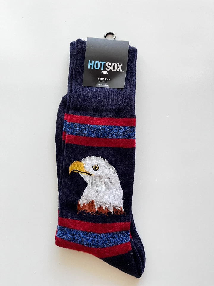 HotSox EE. UU., Águila Calva, Rojo, Blanco y Azul, Calcetines América Para Hombre Talla 6-12.5 Foto 1 de 1