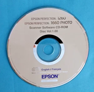 602.   Software CD-Rom for Epson Perfection 1260 Scanner English  & French - Picture 1 of 3