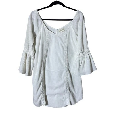 Top túnica billabong bohemia para mujer mediana Fairycore playa acampanada coqueta blanca Foto 1 de 4