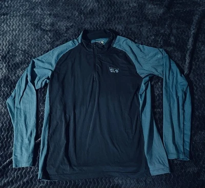 Pullover Mountain Hardwear Para Hombres XL Mecha Q 1/4 Cremallera Manga Larga Azul Foto 1 de 4