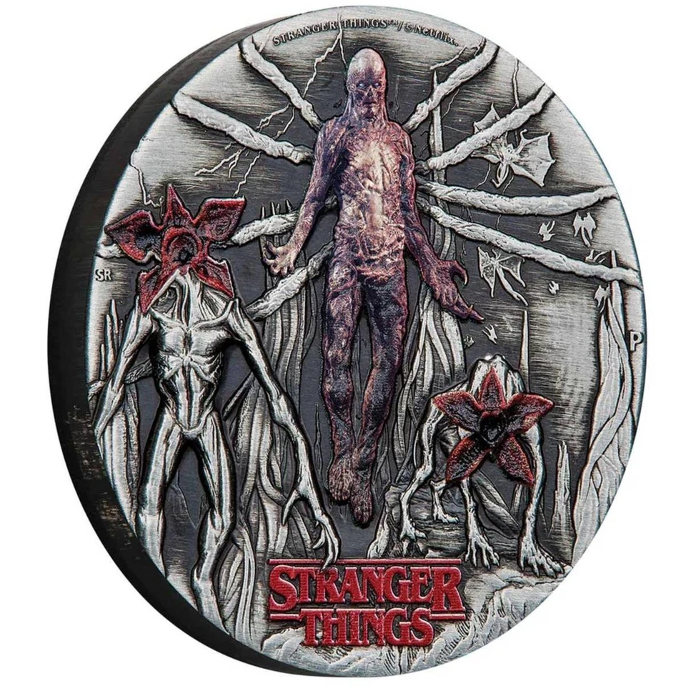 Stranger Things Villains 2026 $2 2 oz Silver Coin  Tuvalu  Perth Mint - Image 1 of 4