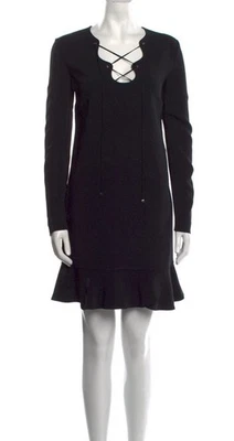 Emilio Pucci черный на шнуровке платье с оборками подол - 8 - носили один раз - Изображение 1 из 4