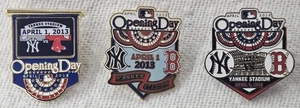 NEW YORK YANKEES BOSTON RED SOX OPENING DAY PINS 2013 - Picture 1 of 1