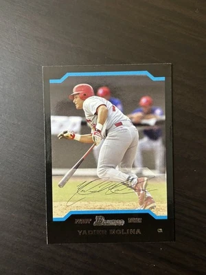 Yadier Molina 2004 Bowman Primer Año Novato #301 RC St Louis Cardinals All Star Foto 1 de 2