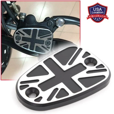 Cubierta de tapa de cilindro de depósito maestro de freno delantero CNC para Triumph T100 T120 Bobber Foto 1 de 4