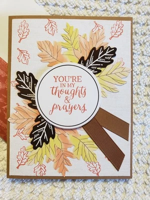 handcrafted fall thinking of you greeting card - Image 1 of 3