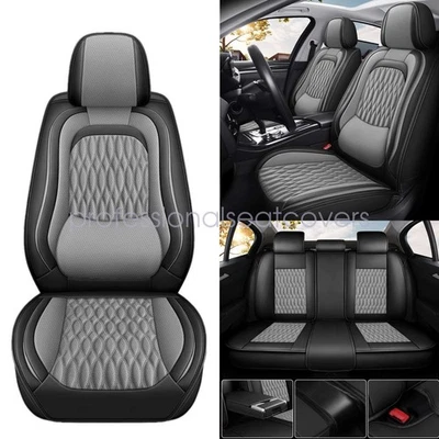 Juego completo de cojines de 5 asientos gris y negro para Volkswagen Jetta 2008-2024 EE. UU. Foto 1 de 4