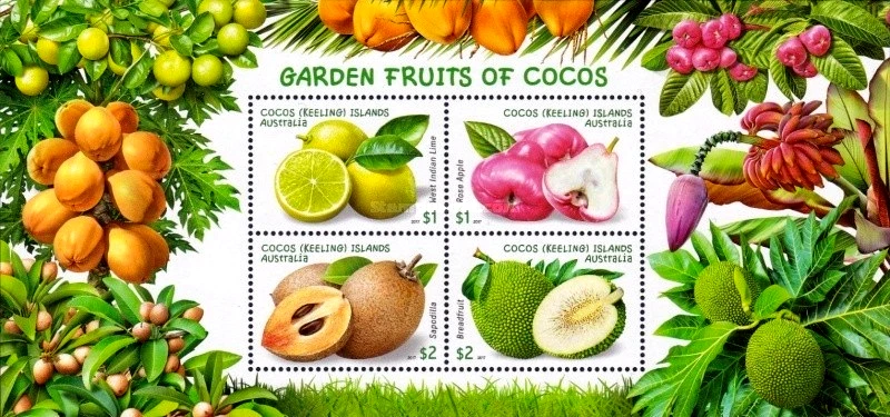 Cocos Keeling Islands 2017 - Hoja miniatura Garden Fruits of Cocos - MNH Foto 1 de 1