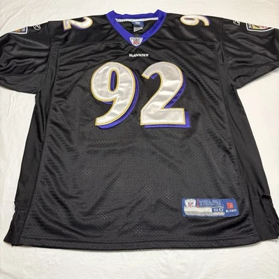 Camiseta de colección Reebok Baltimore Ravens Haloti Ngata #92 NFL negra para hombre 50 Foto 1 de 4