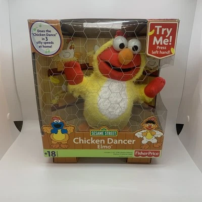 Fisher Price Sesame Street 2003 bailarina de pollo parlante y bailando marca Elmo Foto 1 de 4