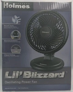 Holmes Lil Blizzard Electric Fan HAOF87BLZ Oscillating 2 Speed Compact Stylish - Picture 1 of 11