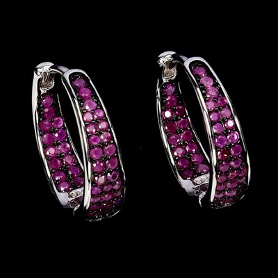 Ювелирные изделия из стерлингового серебра 925 пробы с круглым розовым сапфиром и бриллиантами - Изображение 1 из 4