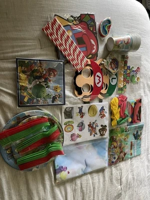 Super Mario Kids Birthday Party Supplies Super Mario Party Decorations Plates - Image 1 of 4