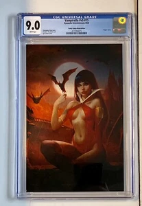 Vampirella v5 #15  Trinity Comics Exclusive Metal Cover CGC 9.0 Igor Lomov - Picture 1 of 5