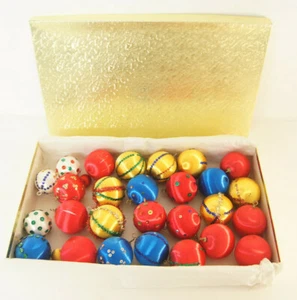 Beautiful Set of Handmade Christmas Ornaments Set of 29 - Silk Glitter Sequence - Picture 1 of 10