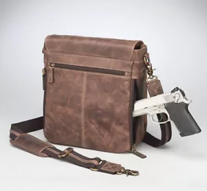 Borsa da trasporto nascosta Gun Toten Mamas GTM effetto invecchiato, vintage in pelle di bufalo - Foto 1 di 9