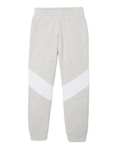 Athletic Works Girls Joggers Gray 6/6X Fleece With White Knee Stripes Pockets - Picture 1 of 11