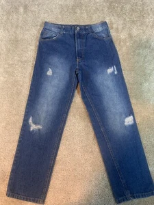Enyce Jeans Youth Boys 8/10 Straight Leg Denim Med Wash Distressed -120 - Picture 1 of 7