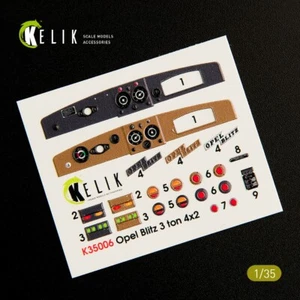 KeliK K35006 Scale 1:35 Opel Blitz 3ton 4x2 Interior 3D Decal for Tamiya kit - Picture 1 of 24