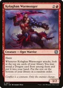 Kolaghan Warmonger (017) Marcia della Macchina: Le Aftermath MAT MTG Magic - Foto 1 di 1