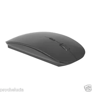 2.4 GHz Ultra-thin Wireless Black Optical Game Mouse USB 2400 DPI Laser Mice - Bild 1 von 2