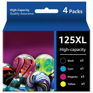 Confezione 4 Inchiostri 125 T125 Compatibile Per Epson Stylus NX125 NX127 NX130 NX230 325 520 - Foto 1 di 5