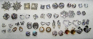 Sparkly crystal stud & dangle earrings lots of choice fast UK post gift idea - Picture 1 of 145