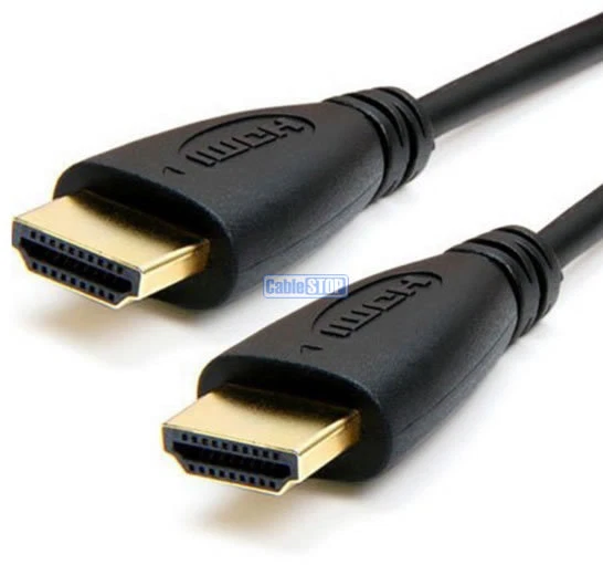 30cm SHORT HDMI CABLE MALE PLUG TO PLUG LEAD GOLD 1080p - Image 1 of 1