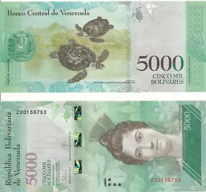 Venezuela - 5000 Bolivar 18. 8. 2016 UNC - Pick New - Z-Serie - Ersatz - Bild 1 von 1