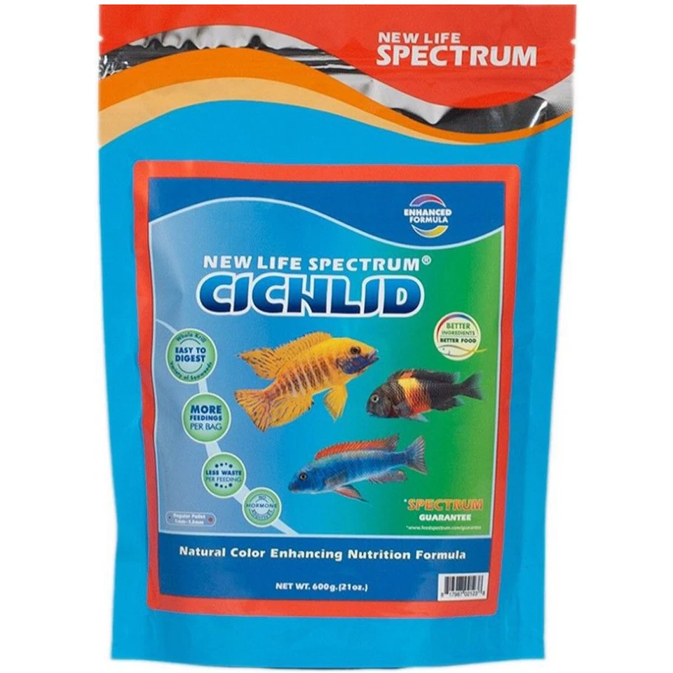 New Life Spectrum CICHLID Pellets 600g Natural Color Enhancing Cichlid Fish Food - Image 1 of 1