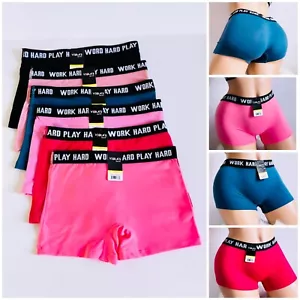 3or6Pack Women's Sports Cotton Boxer Shorts BoyShorts Yoga Fitness Gym 8927 S~3X