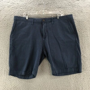 Jachs Bleecker Fit Chino Shorts Mens 40 Blue Mid Rise Side Pocket Flat Front Zip - Picture 1 of 14