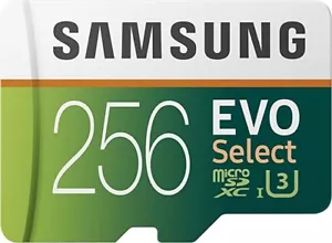 Samsung 256GB 100MB/s (U3) MicroSDXC EVO Select Memory Card ((MB-ME256GA/AM) - Picture 1 of 5