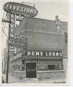 OEE803 PRESS PHOTO 1954 CHICAGO IL 4200 LAWRENCE AVE @ KEELER INVESTORS BANK - Picture 1 of 2