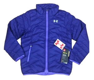 UNDER ARMOUR Coat Cold Gear Reactor Youth Small Purple And Neon Green NEW!! - Picture 1 of 7