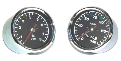 Neue Tacho - Drehzahlmesser Verchromt MZ ETZ 125 150 250 301 Import 80mm. - Bild 1 von 2