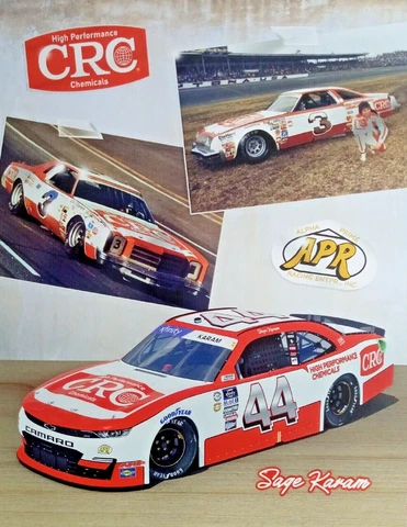 2023 SAGE KARAM "CRC" #44 NASCAR XFINITY DARLINGTON CHILDRESS THROWBACK POSTCARD Cover