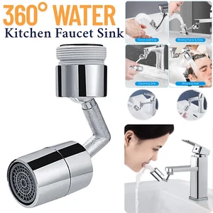 360° Water Kitchen Faucet Sink Tap Spray Head Attachment Waterfall Anti Splash - Picture 1 of 10