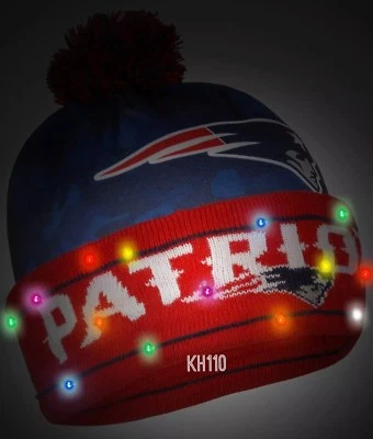 New England Patriots NFL Big Logo Camoflage Light Up Beanie - Image 1 of 4