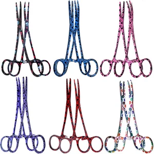 12 Pinzas Hemostáticas 5.5" Abrazaderas de Bloqueo Acero Inoxidable STR + CRV Patas de Mascota Impresión - Imagen 1 de 2