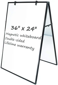 JILoffice Dry Erase Board, Magnetic White Board 36 X 24 Inch, Double Sided - Picture 1 of 7