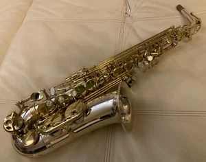 UNIQUE SELMER ALTO SERIE 3 ARGENT MASSIF SOLID STERLING SILVER like new !!! - Afbeelding 1 van 16