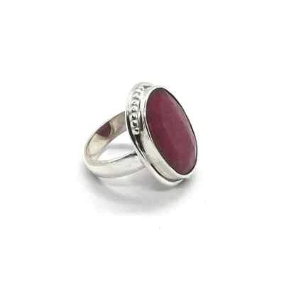 Red Raby Ring ~ Handmade Ring ~ Sterling Silver 925-Gemstone~Jewelry SB-30 - Image 1 of 3