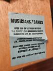 Vintage Flyer Musician/Band Open Jam Pirate's Den Gloucester City Nj Rock Metal 