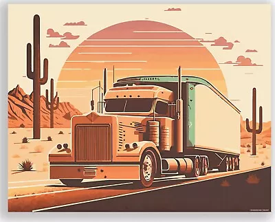 Kenworth Semi Truck Posters Print Gift Dispatch Diesel Driver Convoy Dispatch - Image 1 of 4