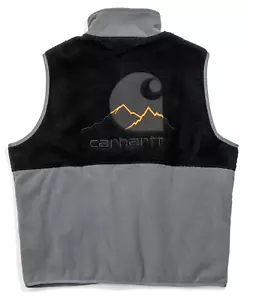 Chaleco polar Carhartt WIP Outdoor C - Negro / Huskey - Talla pequeña - Imagen 1 de 6