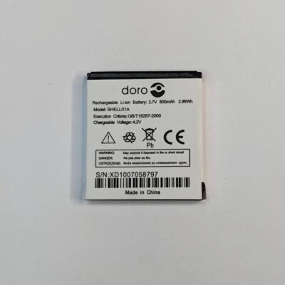 SHELL01A Battery for DORO 605 610 611 612 632 622 520X - 800mAh - Local Seller - Bild 1 von 4
